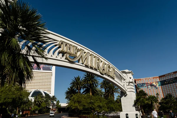 Una Splendida Vista Sull Ingresso Del Mirage Hotel Las Vegas — Foto Stock