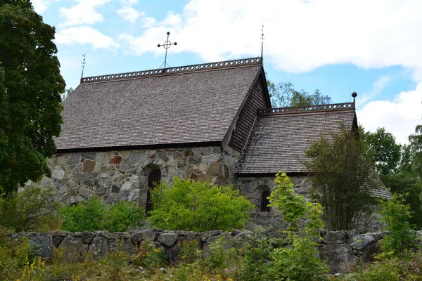 Una Vecchia Chiesa Protestante Nel Villaggio — Foto Stock
