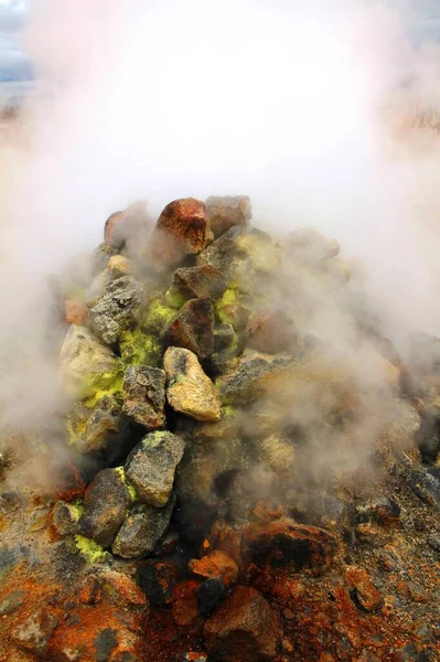 Hverir Geothermal Park Myvatn Lake Iceland — Stock Photo, Image