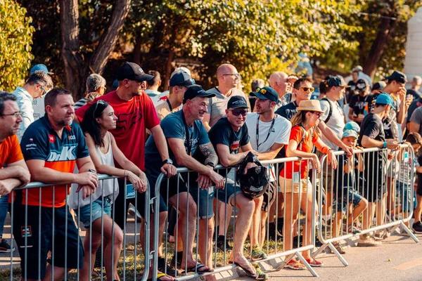 Número Personas Fans Viendo Las Carreras Callejeras Prólogo Red Bull — Foto de Stock