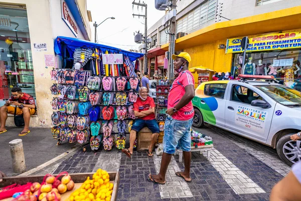 Výstřel Mužů Ulici Blízkosti Místního Supermarketu Žabek Severní Brazílii — Stock fotografie