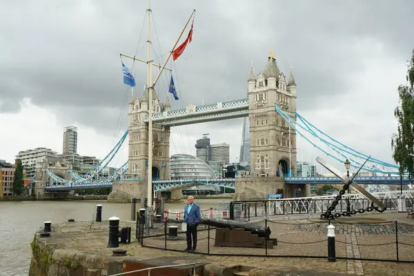 Широкоугольный Вид Лондонский Тауэрский Мост Англия Великобритания — стоковое фото