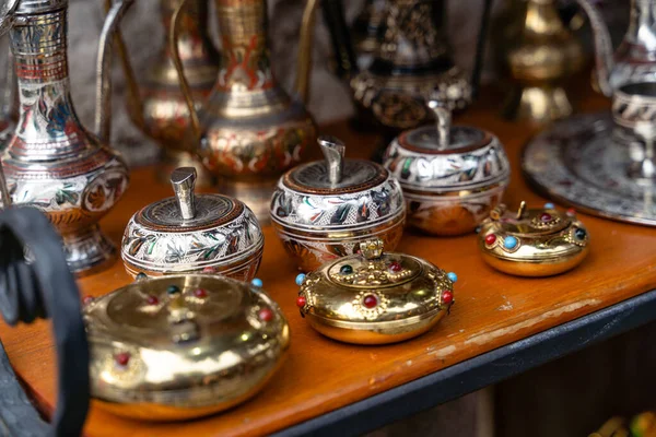 Closeup Shot Handcrafted Boxes Nice Colors Market Mostar Bosnia Herzegovina — Stock Photo, Image