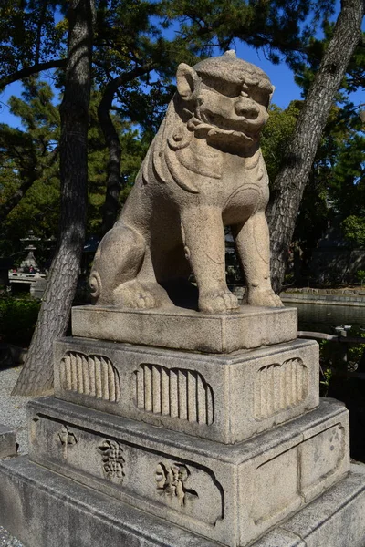 Socha Strážkyně Japonském Chrámu Ósace — Stock fotografie