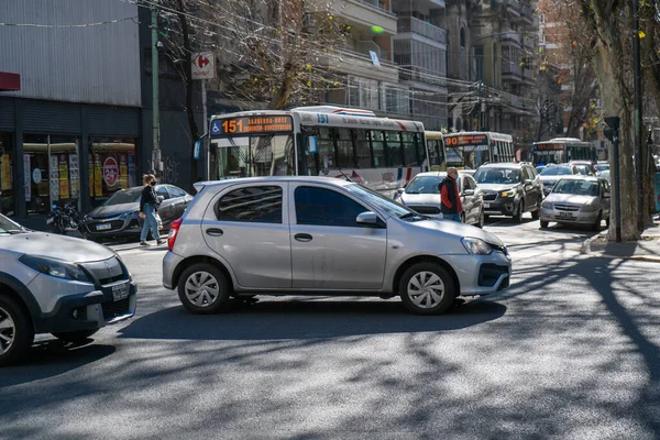 General Plan Street Parked Car Others Circulating Public Roads — Stock Photo, Image