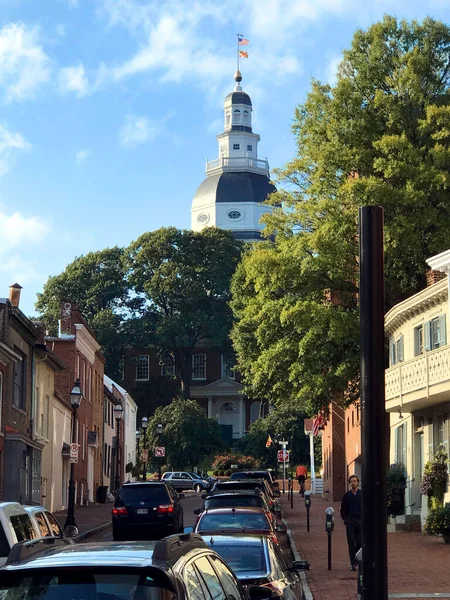Eine Vertikale Aufnahme Des Maryland State House — Stockfoto