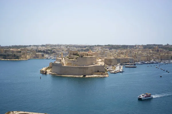 Захватывающий Вид Форт Святого Анджело Мальте — стоковое фото