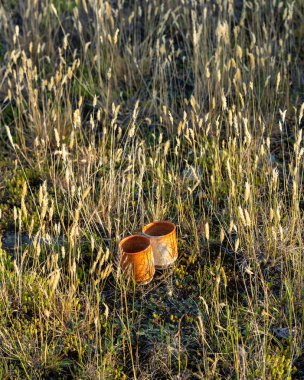 Gülen Potter seramiklerinin yakın çekimi.