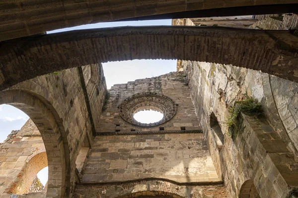 Ruins Monastery Saint Mary Carracedo Sunny Day Bierzo Spain — Stock Photo, Image