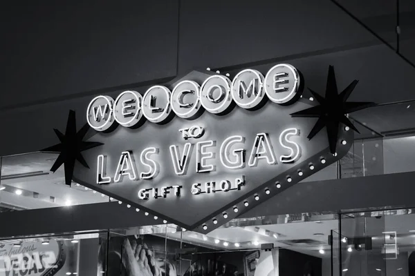 Üdvözlet Las Vegasban Egy Ajándékbolt Homlokzatán — Stock Fotó