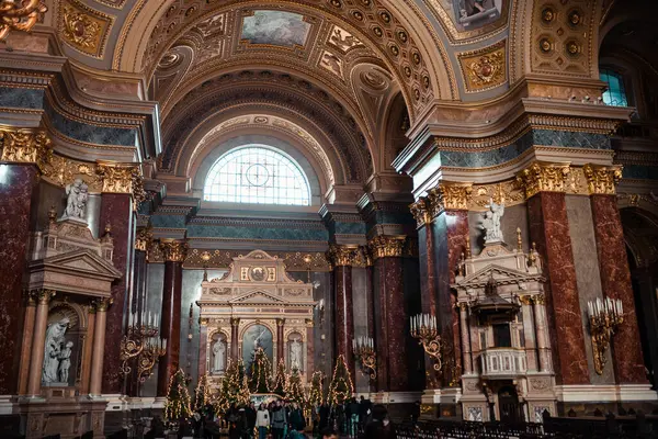 Interior Igreja Budapeste Hungria — Fotografia de Stock