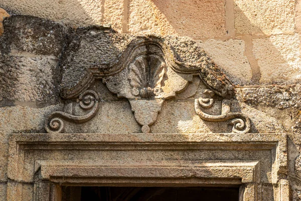 Corbel Ruined Royal Palace Monastery Saint Mary Carracedo Spain — Stock Photo, Image