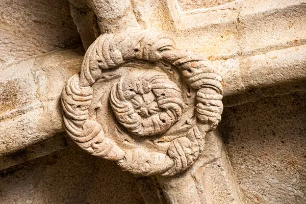 西班牙卡拉塞多圣玛丽修道院王宫的拱顶的细节 — 图库照片