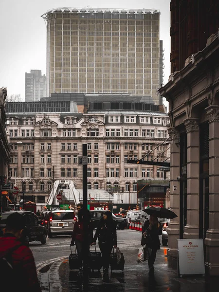 Vertical Shot Street London Rainy Day — Stock Photo, Image