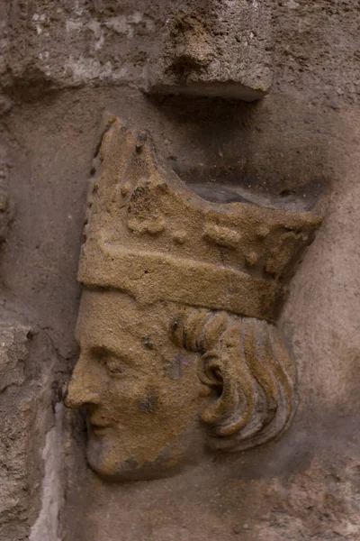 Стіна Статуями Площі Лопе Вега Валенсії Іспанія — стокове фото