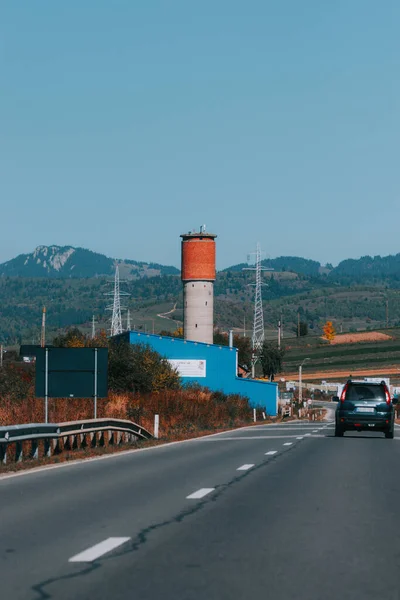 Sfantu Gheorghe 근처의 도로의 — 스톡 사진