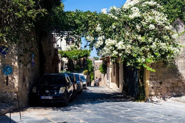 Streets Old Town Rhodes Island Greece — Stock Photo, Image
