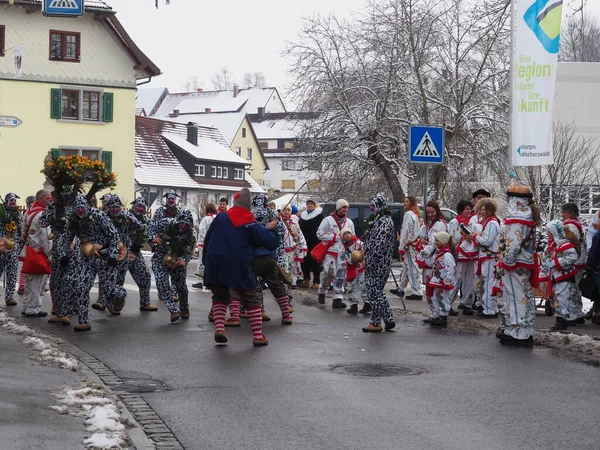 Carnaval Floresta Negra Loeffingen Alemanha — Fotografia de Stock