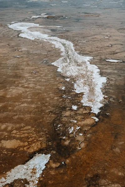 View Sulfur Deposits Yellowstone National Park — Stock Photo, Image