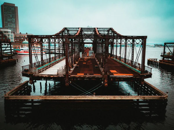 Bridge Harbor Metal Construction Port — Stock Photo, Image