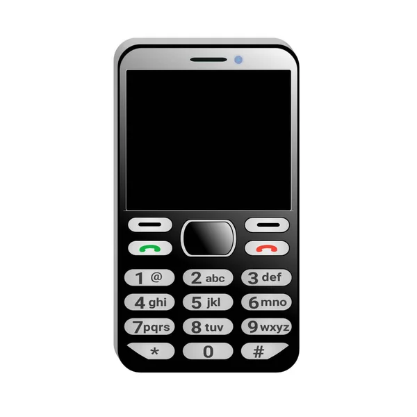 Ein Rendering Eines Tastatur Mobiltelefons Vor Weißem Hintergrund Mit Freiem — Stockfoto