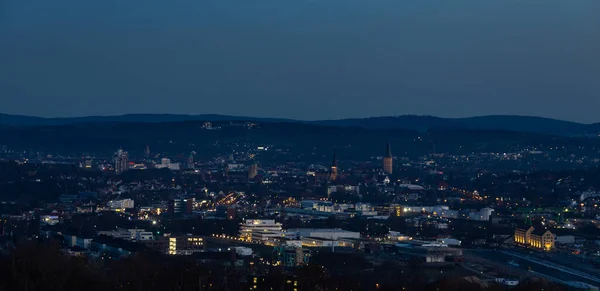 Noční Pohled Město Osnabrueck Německo — Stock fotografie