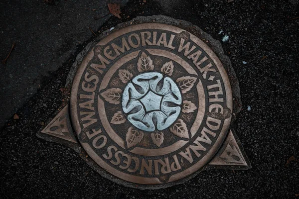 Logotipo Diana Princess Wales Memorial Walk Londres — Fotografia de Stock