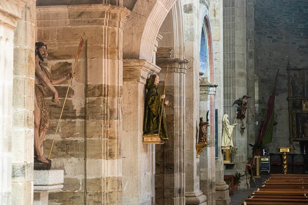 Εσωτερικό Της Εκκλησίας Της Μονής Της Αγίας Μαρίας Του Carracedo — Φωτογραφία Αρχείου