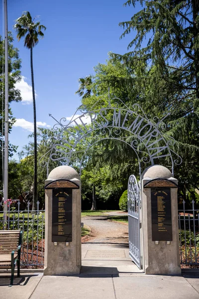 December 20Th 2020 Yackandandah Australia Entrance Soldiers Memorial Park Yackandandah — Stock Photo, Image