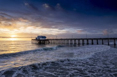 California 'daki Newport Sahili' ne yakın çekim.