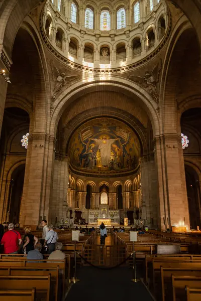 Beautiful Interior Shot Basilica Sacred Heart Paris Commonly Known Sacre — Stock Photo, Image