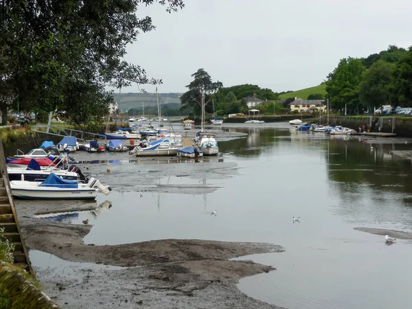 Ett Gäng Skepp Stranden Damm — Stockfoto