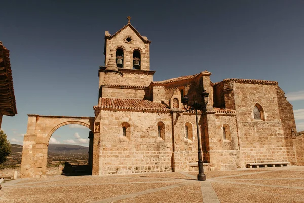 San Esteban Catholic Church Burgos Spain Blue Clear Sky Background — Stock Photo, Image