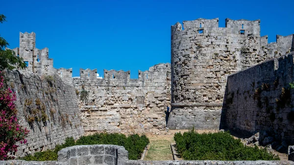 Der Antike Palast Des Großmeisters Der Ritter Von Rhodos — Stockfoto