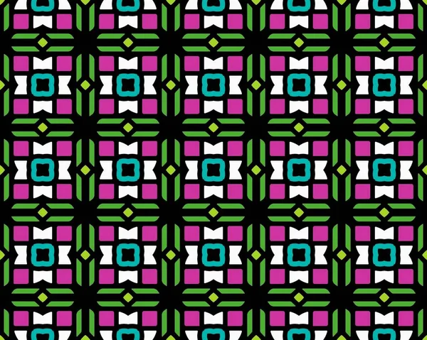 Een Naadloze Patroon Achtergrond Illustratie Verschillende Kleuren Geometrische Vormen — Stockfoto