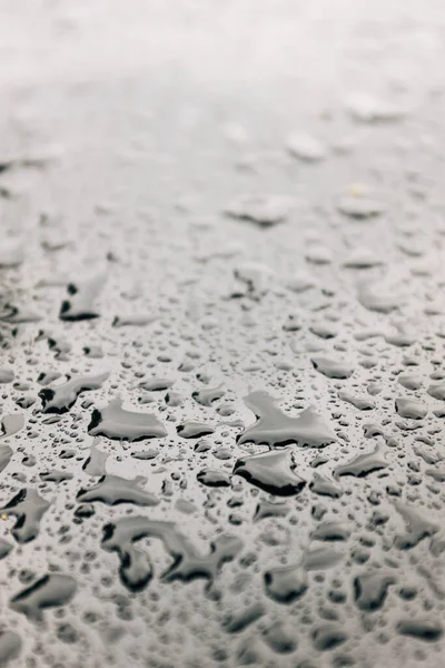 Nahaufnahme Einer Nassen Oberfläche Nach Dem Regen — Stockfoto