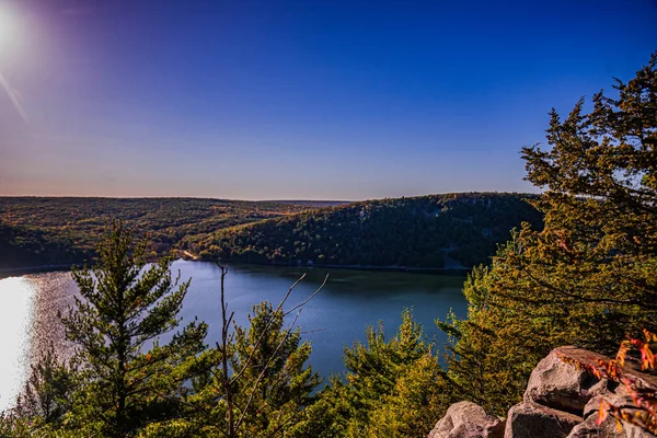 Krásná Krajina Jezerem Wisconsinu — Stock fotografie