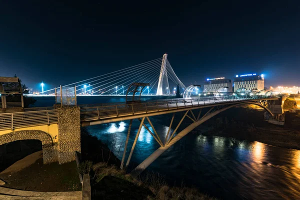 Gros Plan Pont Millénaire Nuit — Photo