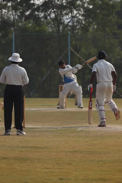 Eine Nahaufnahme Eines Cricketspiels Hyderabad Collage — Stockfoto