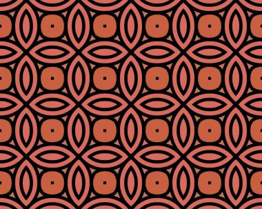 Dairesel süslemeli pürüzsüz bir fayans deseni.