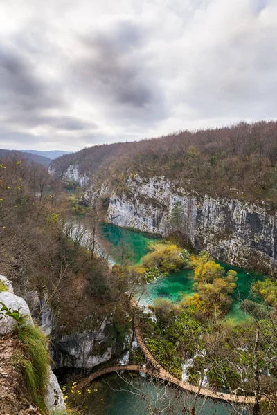 Ukryty Skarb Unesco Plitvice Jezera Chorwackich Górach — Zdjęcie stockowe