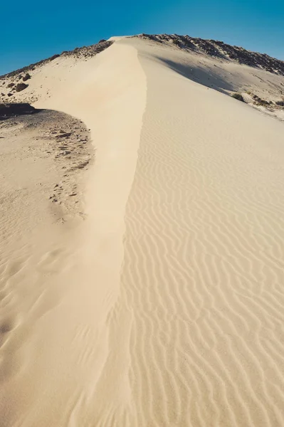 Вертикальный Снимок Большой Песчаной Дюны Маспаломас Канарский Остров — стоковое фото