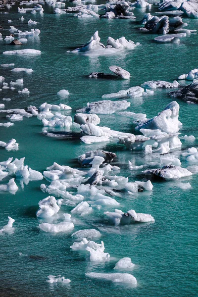 Disparo Vertical Glaciares Flotantes Océano — Foto de Stock