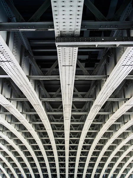 Closeup Steel Beams Bridge London — Stock Photo, Image