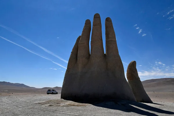 Die Handskulptur Ist Das Symbol Der Atacama Wüste Chile — Stockfoto