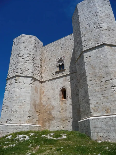 Angolo Basso Del Castello Castel Del Monte Andria Puglia Italia — Foto Stock