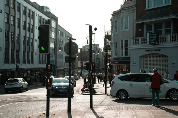 Shot Brighton Sunset Light Late Autumn Великобритания — стоковое фото