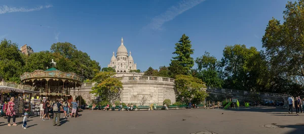 Una Panoramica Della Basilica Del Sacro Cuore Parigi — Foto Stock