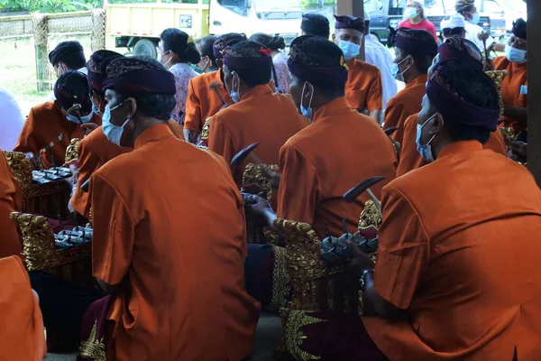 Bali Indonesien Oktober 2021 Ngaben Hindu Traditional Culture Festival Fira — Stockfoto