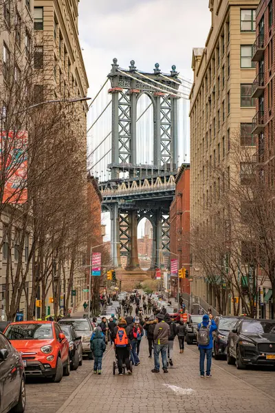 Närbild George Washington Bridge New York — Stockfoto